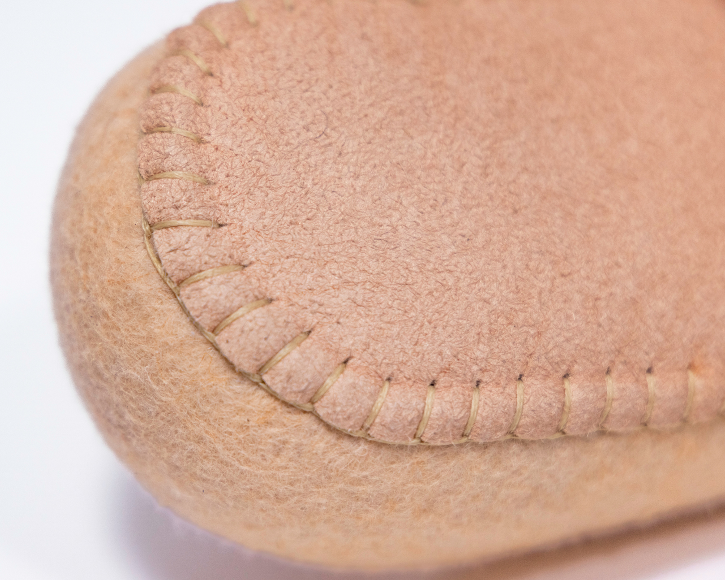 Felted slippers low back cream