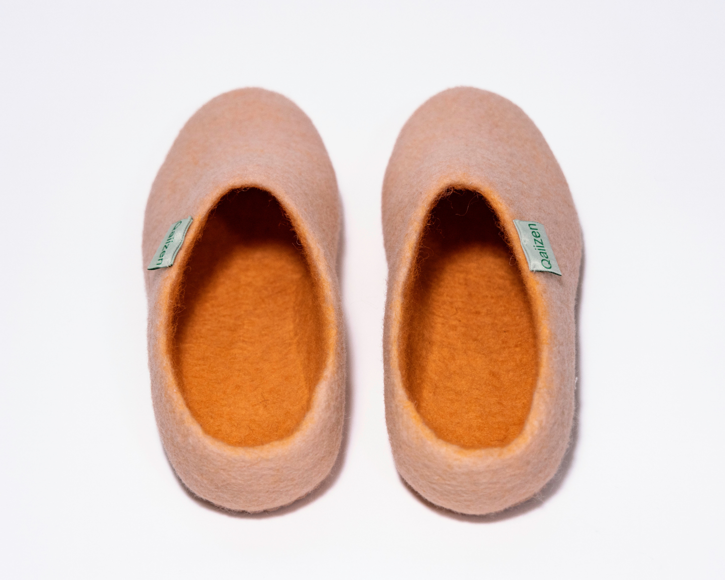 Felted slippers low back cream