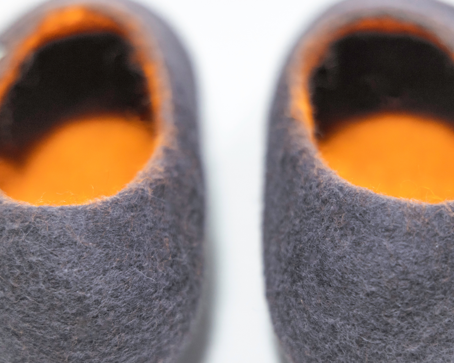 Felted slippers low back grey