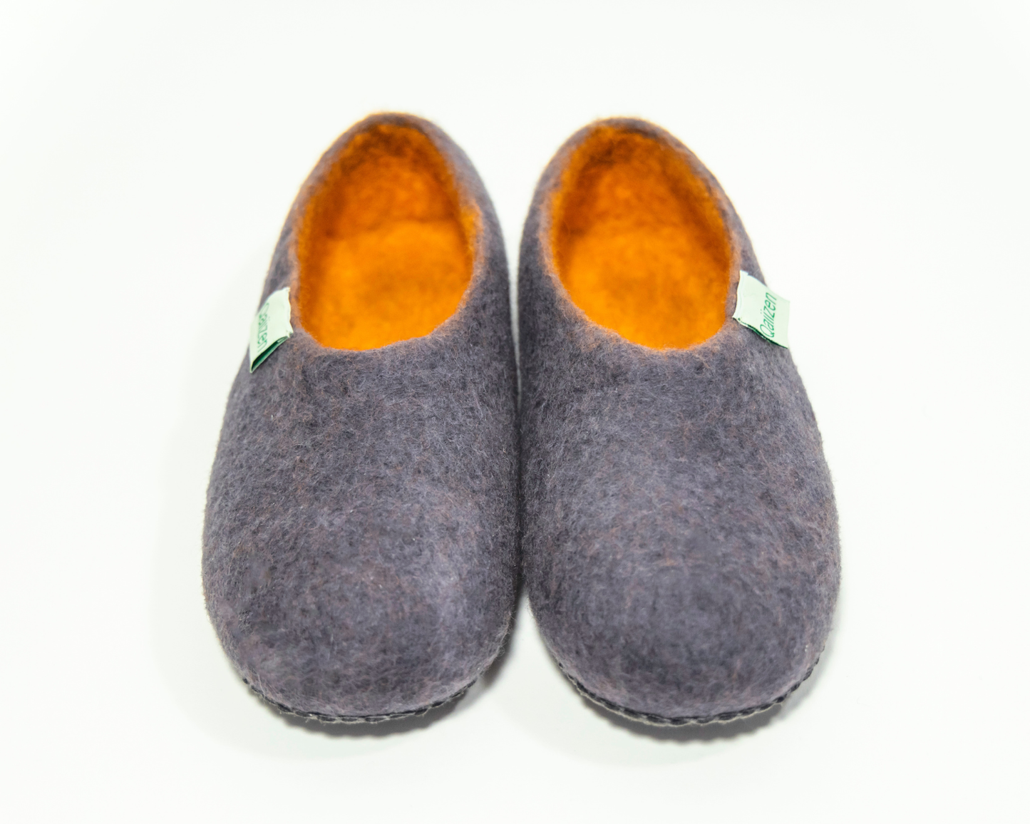 Felted slippers low back grey